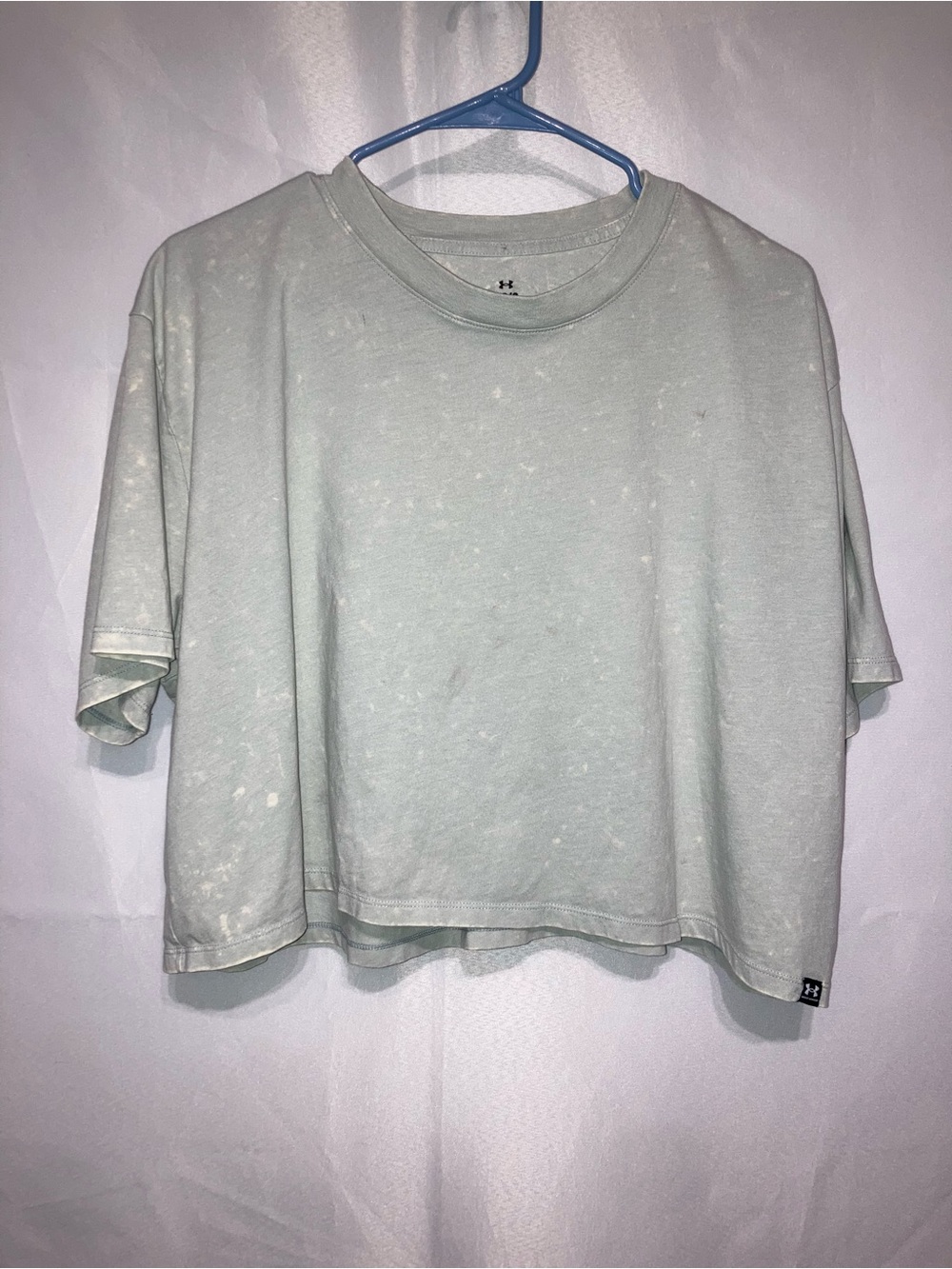 Under Armour Light Mint Mineral-Wash Cropped Tee